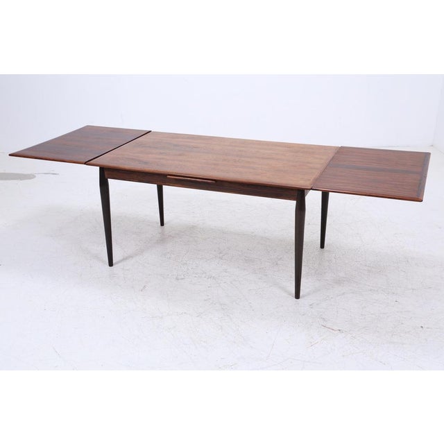 1960s Mid-Century Rosewood Extendable Dining Table, 1960s For Sale - Image 5 of 15