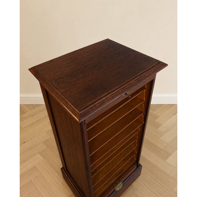 Office Roller Shutter Cabinet, 1890s For Sale - Image 6 of 8