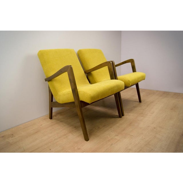 Set of Type 300-138 Beech Armchairs from Bystrzyckie Furniture Factory, 1960s For Sale - Image 4 of 10