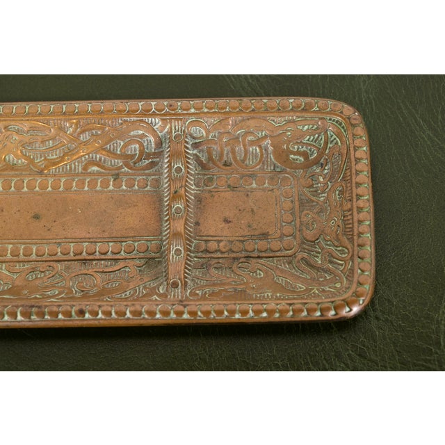 Metal Marshall Field & Co. Antique Viking Bronze Pen Tray, Circa 1910 For Sale - Image 7 of 12