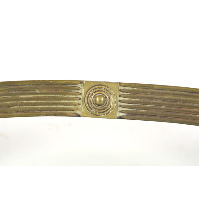 Brass Antique 19th Century Brass & Iron Coal Fireplace Insert For Sale - Image 8 of 9