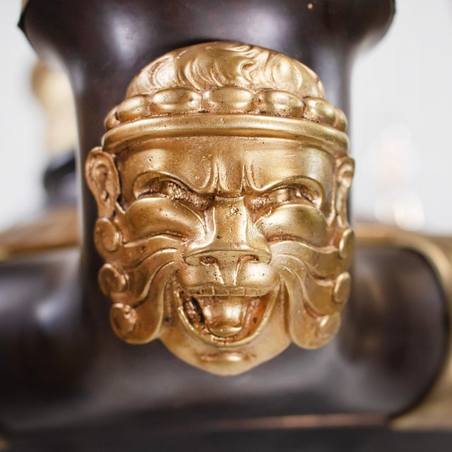 Early 20th C. French Louis-Philippe Revival Gilt and Patinated Bronze Chandelier For Sale - Image 12 of 18