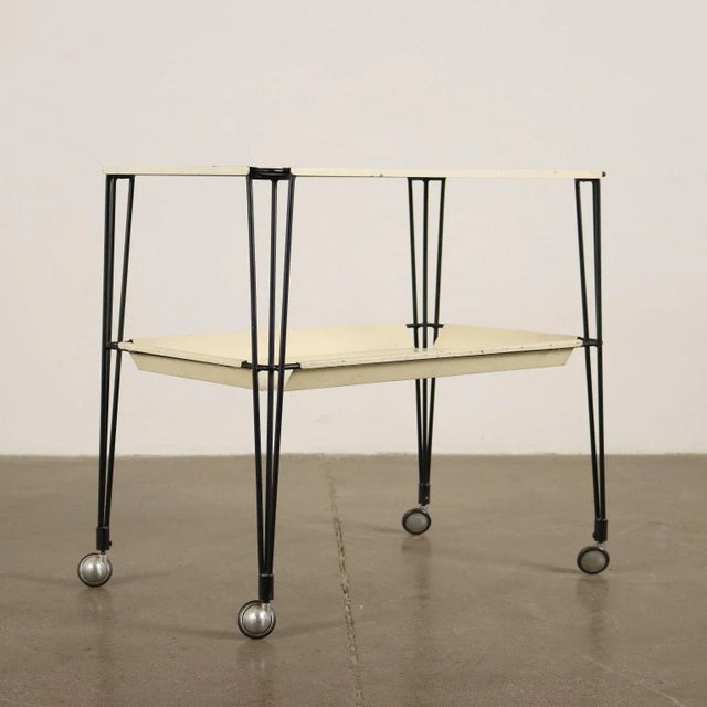 Metal Italian Service Trolley in Metal, 1960s For Sale - Image 7 of 8