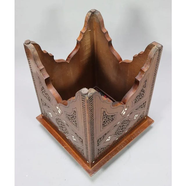 Vintage Carved Stool, Damascus, Syria, 1950s For Sale - Image 10 of 12