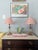 Art Deco Hollywood Regency Gilded Gold and Faux Crystal Lamps With Pink Lampshades- A Pair For Sale - Image 3 of 18
