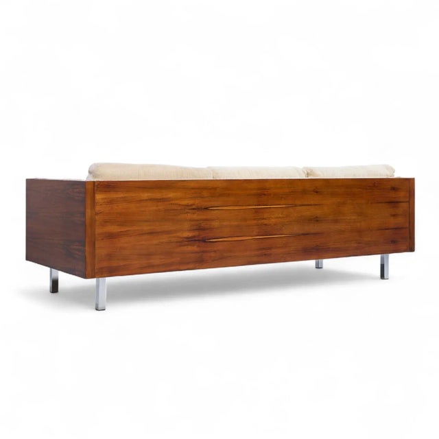 Mid 20th Century Milo Baughman Style Mid Century Rosewood Case Sofa For Sale - Image 5 of 9