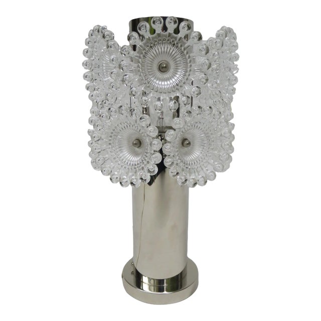 Pusteblume Table Lamp in Acrylic Glass &amp; Nickel from Sölken, 1970s For Sale