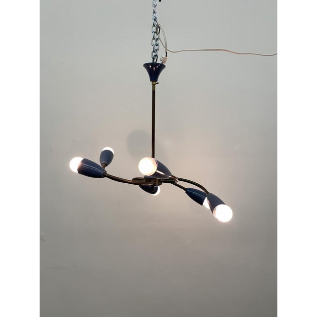 Mid-Century Modern Spider Ceiling Lamp, 1950s For Sale - Image 3 of 18