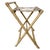 Textile Vintage Mid-Century Faux Bamboo & Faux Leather Folding Luggage Rack For Sale - Image 7 of 13