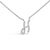 Contemporary 10K White Gold Diamond Accent "H" Initial Script Style Pendant Necklace For Sale - Image 3 of 5