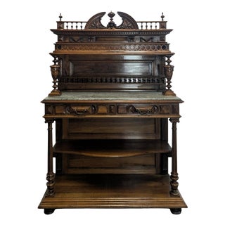 Renaissance Serving Cart in Solid Walnut For Sale