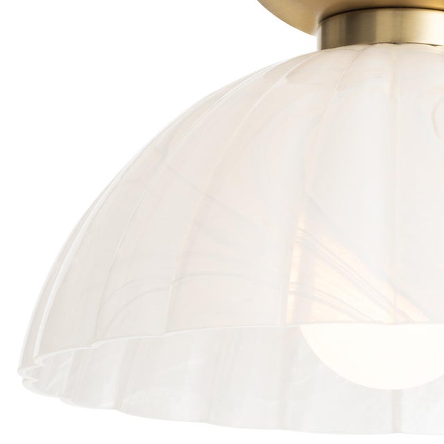 Dariel Swirl Glass Flush Mount For Sale - Image 4 of 7