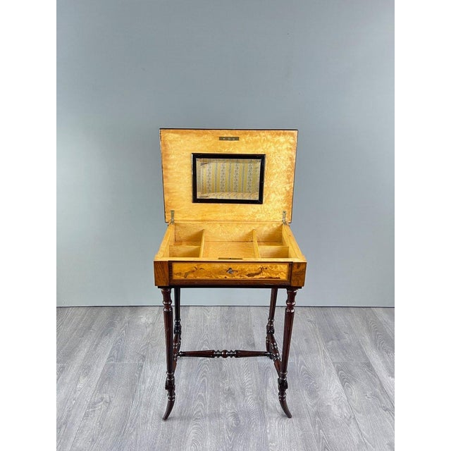 Wood Napoleon III Inlaid Dressing Table For Sale - Image 7 of 10