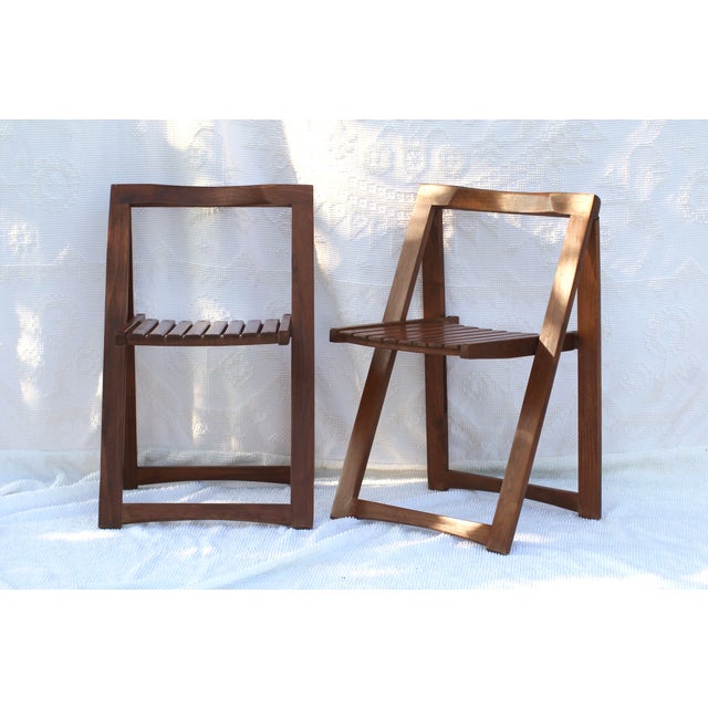 1950s Pair of Folding Chairs in the Style of Aldo Jacober For Sale - Image 12 of 12