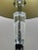 Modern Glass Column Table Lamp With Chrome Base and White Shade For Sale - Image 10 of 14