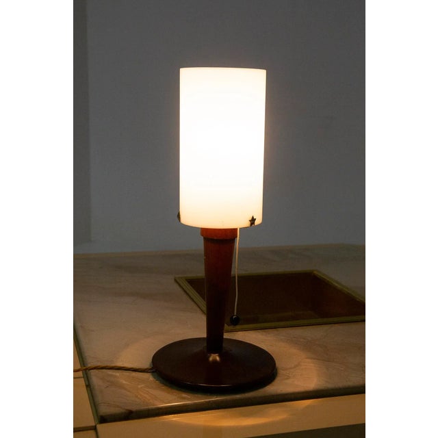 Mid-Century Italian Table Lamp in Wood, 1950s For Sale - Image 6 of 7