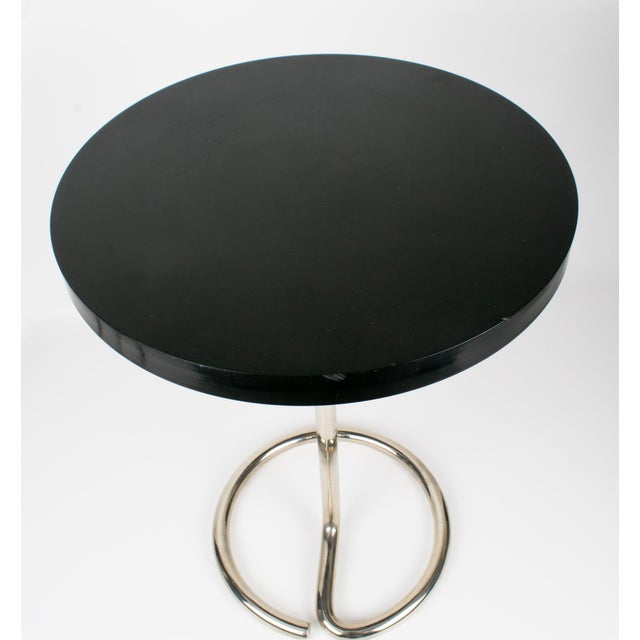 Chrome Art Deco Side Tables by René Herbst, Chrome & Bakelite, Circa 1935 For Sale - Image 8 of 18