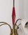 1960s Vintage Italian Pendant Light in Red Metal and Glass, 1960s For Sale - Image 5 of 9
