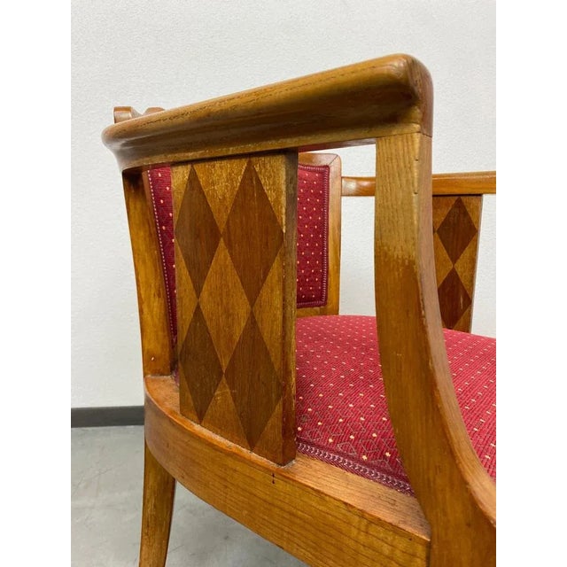 Art Deco Walnut Office Chair, 1930s For Sale - Image 3 of 11