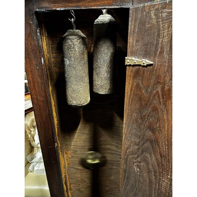 8 Day Longcase Clock in Carved Oak Case For Sale - Image 13 of 14