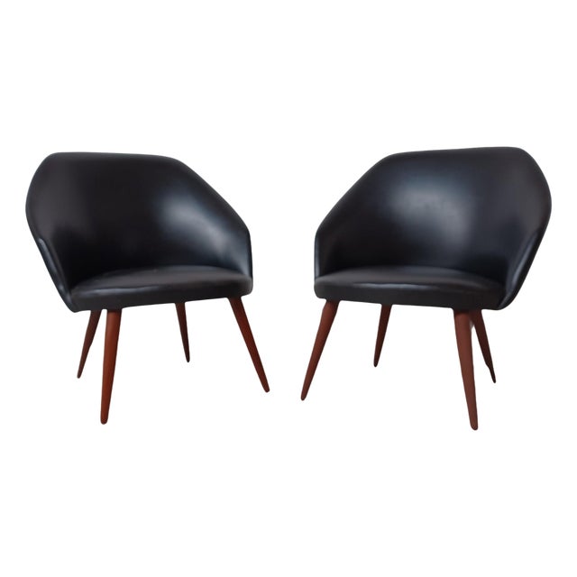Set of Lounge Chairs by Ejvind Johansson, Restored with Customizable Reupholstery, 1960s For Sale