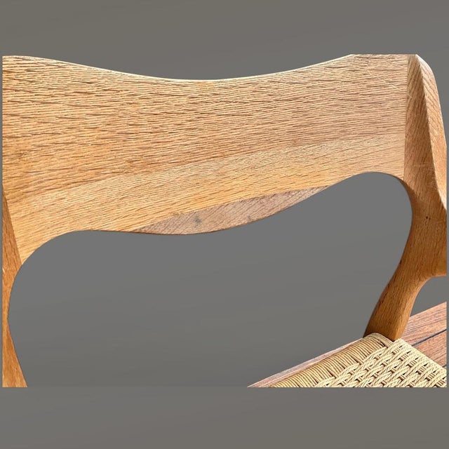 Wood No. 55 Armchair in Oak and Paper Cord by Niels Otto Møller for J.L. Møllers, 1950s For Sale - Image 7 of 16