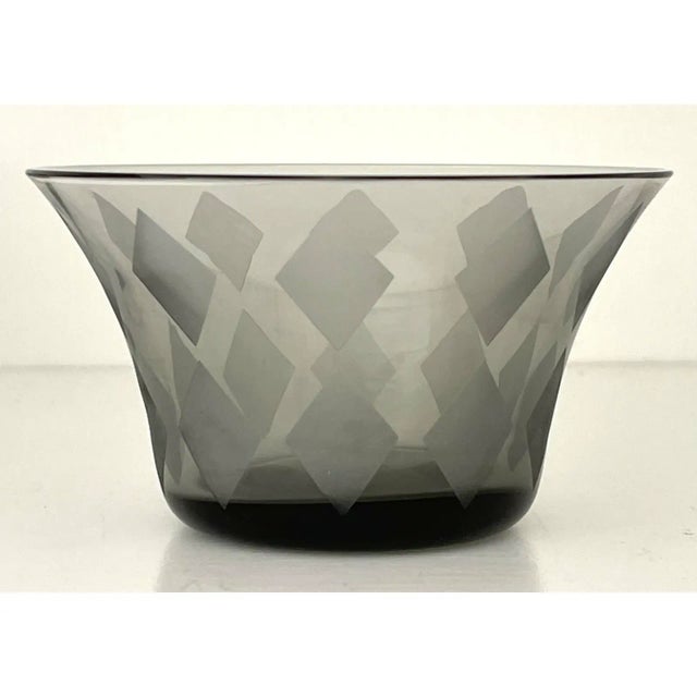 Vintage Hermes Smoked Crystal Candy/Nut Dishes For Sale - Image 9 of 12