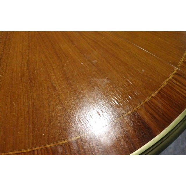 Superb Bronze Mounted French Louis XV Style Round Dining Table 3 Leaves For Sale - Image 16 of 16