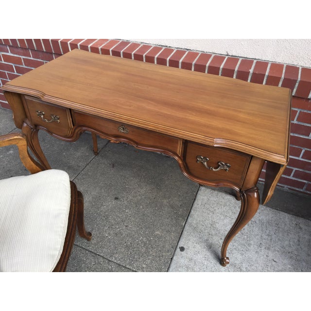 Brandt Provincial Desk And Chair | Chairish