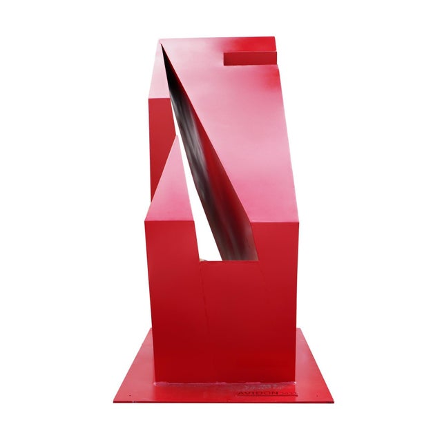 Red Reeves Art and Design Large Contemporary Geometric Red Outdoor Sculpture, 2022 For Sale - Image 8 of 10