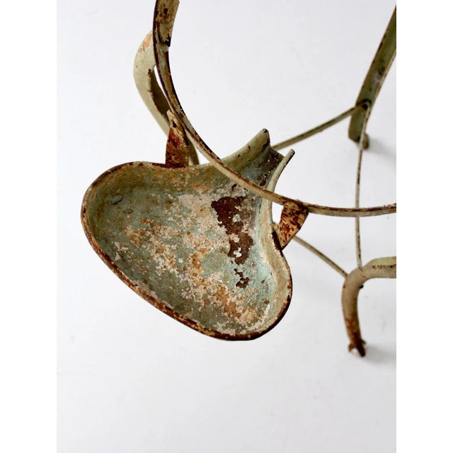 Light Green Antique Claw Foot Iron Stand For Sale - Image 8 of 13