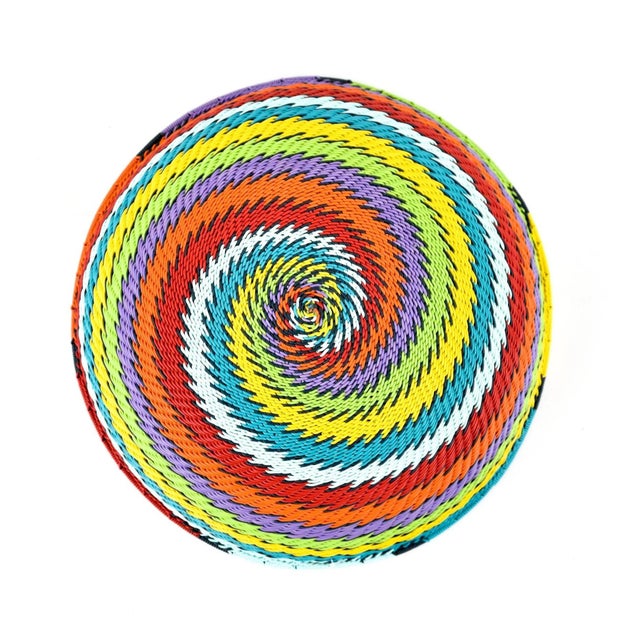 Early 20th Century Zulu Telephone Wire Basket South Africa 8inch For Sale - Image 4 of 7