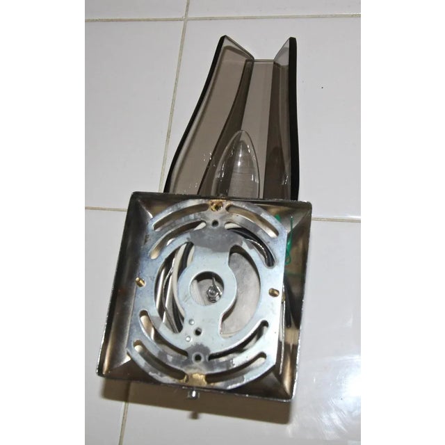 Italian Glass Fontana Arte Style Sconces - A Pair For Sale - Image 11 of 13