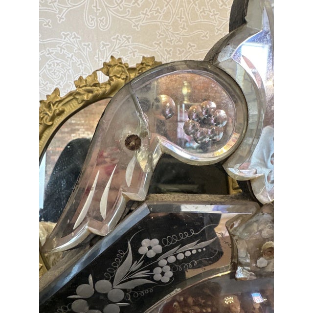 19th Century French Bridal Wreath in Venetian Frame For Sale - Image 5 of 8