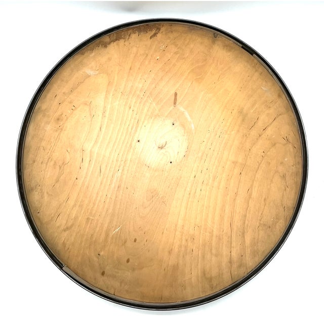 Asian Round Inlaid Turntable with Rural Scenes, 1960s For Sale - Image 3 of 14