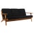 Black 3-Seat Sofa Model 290 in Oak attributed to Hans J. Wegner for Getama, 1970s For Sale - Image 8 of 8