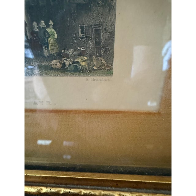 Brown Pair of Antique Hand-Colored Scottish Steel Engravings by w.h. Bartlett & Thomas Allom, C. 1840 For Sale - Image 8 of 12