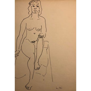 1960s Lillian Manney Female Nude Drawing For Sale