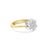 Contemporary Flower Shaped Diamond Ring .51cttw 14K Yellow Gold, Size 6 For Sale - Image 3 of 5