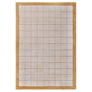 Modern Tibetan Geometric Silk Rug by Doris Leslie Blau For Sale