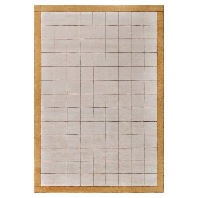 Modern Tibetan Geometric Silk Rug by Doris Leslie Blau For Sale