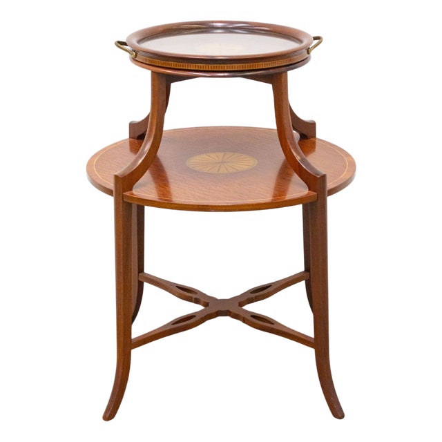 Dessert Table with Removable Tray, Set of 2 For Sale