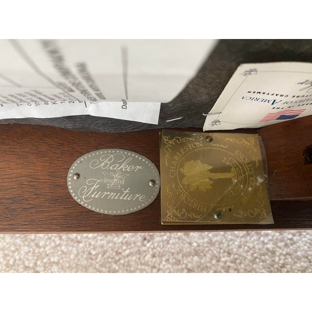 Late 20th Century Baker Historic Charleston Collection Carved Mahogany Exquisitely Unique Dining Chairs- Set of 8 Excellent "Mint" Condition For Sale - Image 9 of 12