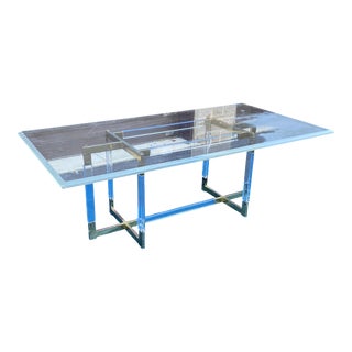 Vintage Charles Hollis Jones Metric Lucite Dining Table For Sale