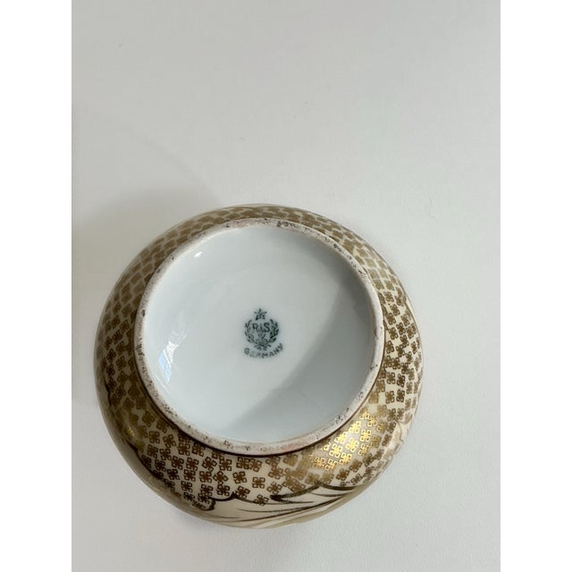 Early 20th Century Rs Germany Porcelain Vase, Art Nouveau Gilt Floral Cabinet Form, c.1900 For Sale - Image 5 of 5