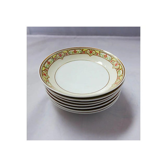 1950s Vintage Vignaud Limoges Made in France Dessert / Berry Bowls S-7 For Sale - Image 5 of 5