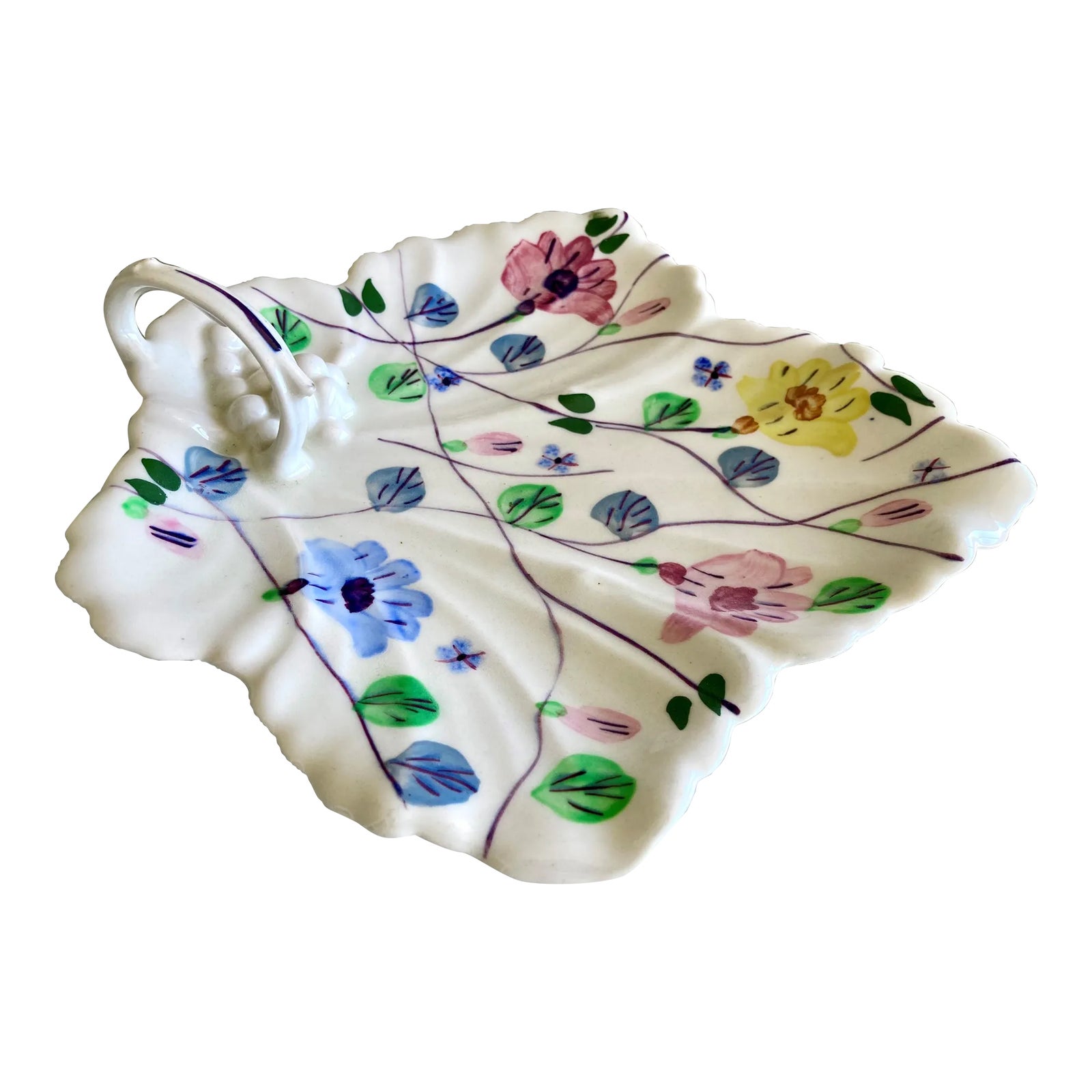 Circa 1930 Blue Ridge Southern Potteries Maple Leaf Trompe l'Oeil ...