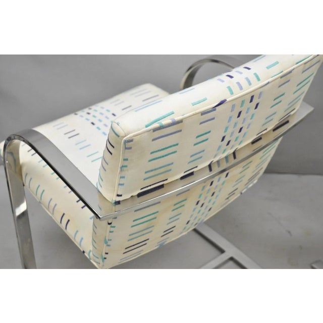 Vintage Mid Century Modern Brno Style Chrome Cantilever Arm Chairs after Milo Baughman (B) - a Pair. For Sale - Image 11 of 13