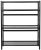 2020s 3 Tier Low Bookcase in Black For Sale - Image 5 of 5