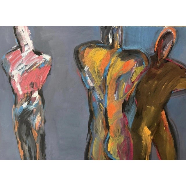 After Francis Bacon, Figurative Composition, Mixed Media For Sale - Image 12 of 12